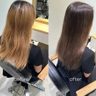 ロング ツヤ感/透明感カラー /蟹江/harunaのヘアスタイル