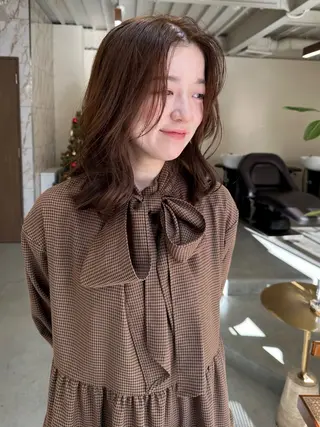 ミディアム カラー ハイトーン×似合わせ 🌱中川慎之介のヘアスタイル