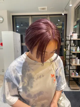 ショート カラー * 透明感カラー c h i h o *のヘアスタイル