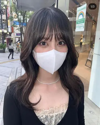 カラー ヘアアレンジ 海外風レイヤー🎀 新宿MOMOKA🍑のヘアスタイル