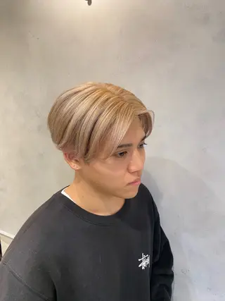 ショート カラー メンズ 池西 佳穂のヘアスタイル