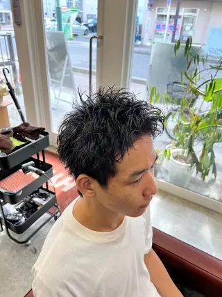 ショート メンズ 湘南のパーマ職人 🔥清水琉葵🔥のヘアスタイル