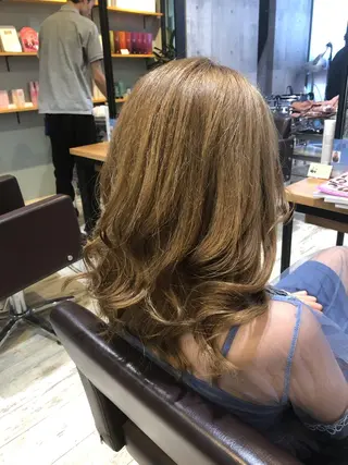 セミロング カラー パーマ ヘアアレンジ メンズ キッズ ネイル マツエク・マツパ MODEK's西宮店 マネージャー神道有基のヘアスタイル