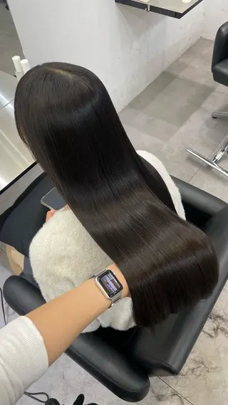 ロング 酸性縮毛矯正 梅田茶屋町 Juriのヘアスタイル