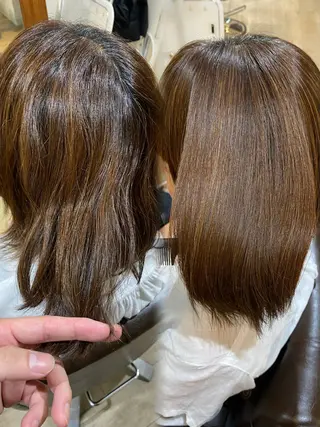 ショート 縮毛矯正とレイヤー カット/杉村凜汰郎のヘアスタイル