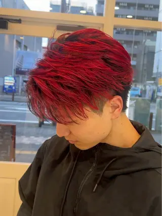 ショート カラー メンズ パーマ/ハイトーン /吉田眞のヘアスタイル