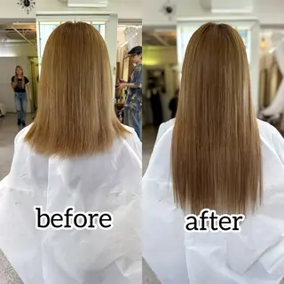 セミロング レイヤーウルフ エクステ磯部のヘアスタイル