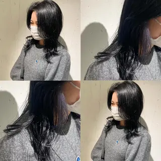 ミディアム カラー カジュアルを女っぽく 𝗮𝘆𝗮𝗰𝗼のヘアスタイル