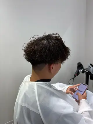 ショート パーマ メンズ 韓国/トレンド レイヤー【101】のヘアスタイル