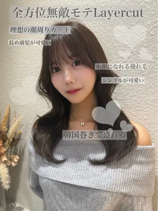 ロング 韓国ヘア/レイヤー/ 前髪/髪質改善/石川のヘアスタイル