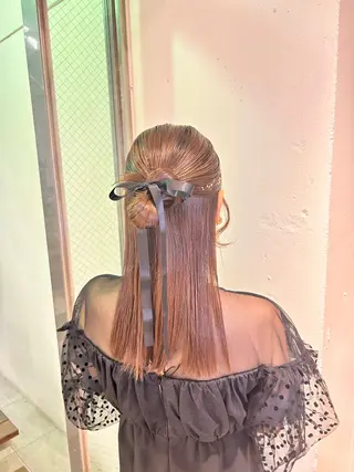 ロング ♛︎ きっか ♛︎ ヘアアレンジ🩵のヘアスタイル