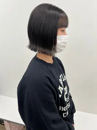 ミディアム jjeno所属・kaN./ボブ /髪質改善ストレートのヘアスタイル