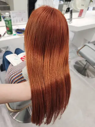ロング カラー 推しアニメカラー🌈 ツヤ透明感カラー🦄のヘアスタイル
