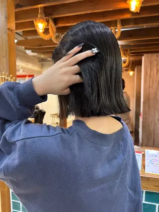 ミディアム ♥️ボブ/ブリーチ なしカラー/mahoのヘアスタイル