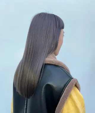 ロング カラー ボブ／レイヤー／艶 🦕risa  森下のヘアスタイル