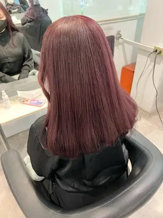 セミロング カラー ヘアアレンジ 韓流トレンドヘア 🎀RINAKO🎀のヘアスタイル