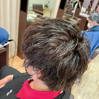 ショート カラー メンズ 大阪長居🌱野見山 卓也のヘアスタイル