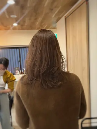 セミロング カラー CLOVE所属・下石怜子/レイヤー/ 透明感カラーのヘアスタイル