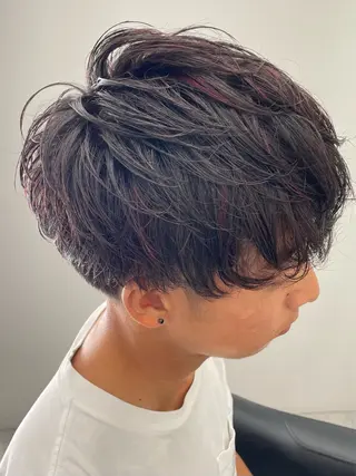ショート カラー パーマ メンズ 佐々木 達也のヘアスタイル