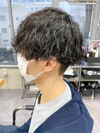 ショート パーマ メンズ メンズパーマ メンズ特化ryoのヘアスタイル