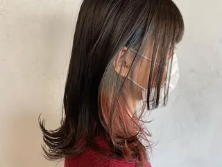 セミロング ちばた/レイヤー 似合わせ/大阪中津のヘアスタイル