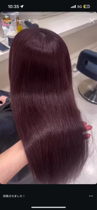 カラー 暖色メンズレディース 🍓優 音のヘアスタイル