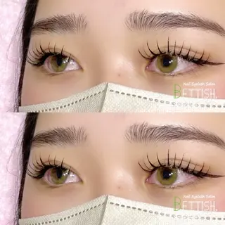 マツエク・マツパ BETTISH🩵 SERIのマツエク・マツパデザイン