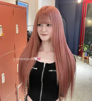 ロング 透明感カラー🩶韓国 ヘア🩶ワカナのヘアスタイル