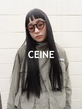 ミディアム カラー パーマ CEINE OURのヘアスタイル