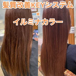 セミロング カラー KIZU 髪質改善 オカルト怪談のヘアスタイル