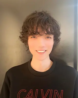 パーマ メンズ 【髪質再整&黄砂除去 カラー】⚜️ぐっちのヘアスタイル