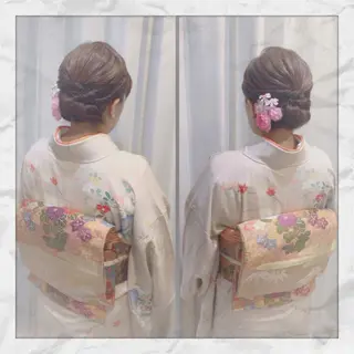 ミディアム ヘアアレンジ ヘアセット/着付け 𓇼 松本 夏美𓇼のヘアスタイル