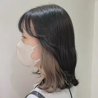 ミディアム アオイ/透明感カラー レイヤー🌙のヘアスタイル