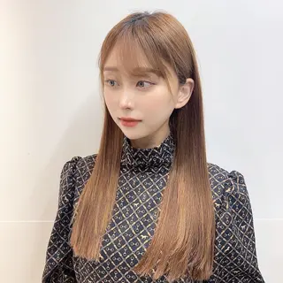 ロング 髪質改善/縮毛矯正 艶カラー/珠聡のヘアスタイル