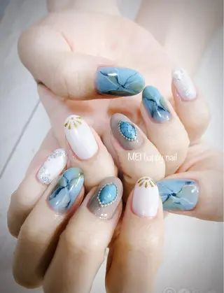 ネイル 北浦和 自爪育成ケアのネイルデザイン