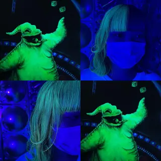 ミディアム カラー ヘアアレンジ haco+所属・🌈派手髪エクステ ブレイズ🌈ひろとのヘアスタイル