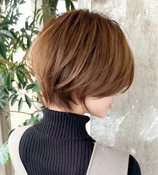 ショート パーマ パーマ、ストレート 🫧ちひろ🫧のヘアスタイル