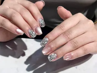 ネイル ユリ🎀長さだし/ パラジェル/持ち込みのネイルデザイン