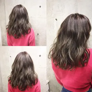 セミロング ロング カラー cachecache所属・及川 光のヘアスタイル