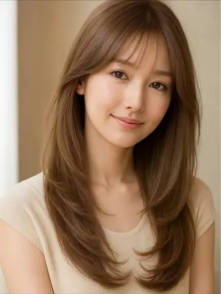 ロング 西川 仁のヘアスタイル