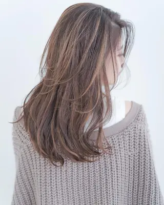 カラー ロング ブリーチ/ヘアケア/ 艶髪/イギチハルのヘアスタイル
