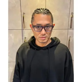 ミディアム カラー パーマ ヘアアレンジ メンズ キッズ BRAIDS💎愛子 大人ハイライト💎のヘアスタイル