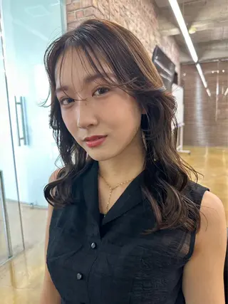 ミディアム 韓国風パーマ/ヘア セット/店長みづきのヘアスタイル