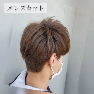 ショート メンズ カラー 曲がるレイヤーカット モテカラー/SYUNのヘアスタイル