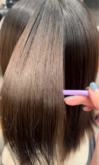 ミディアム ボブ/透明感カラー/ 髪質改善/🌙/ルナのヘアスタイル