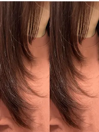 セミロング カラー TELA HAIRのヘアスタイル