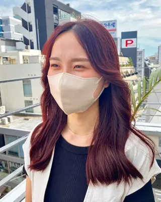 セミロング カラー 暖色カラー/天神/ ヘイマサクラのヘアスタイル