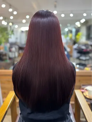 ロング カラー 縮毛矯正➕髪質改善➕ レイヤーカット　田畑のヘアスタイル