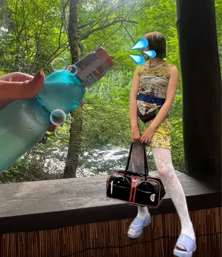 ミディアム カラー 岡山ハイトーン・ ルーツカラー/こもものヘアスタイル