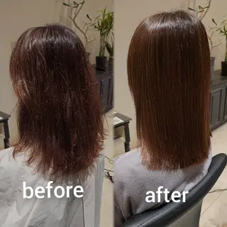 セミロング パーマ 【髪質改善美容師】t occa茨木篠原健太のヘアスタイル